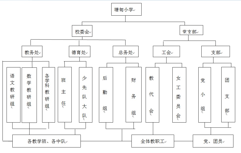 塘甸小学组织结构图