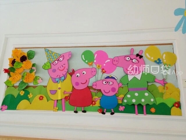 卡通主题环创大合集2小猪佩奇系列