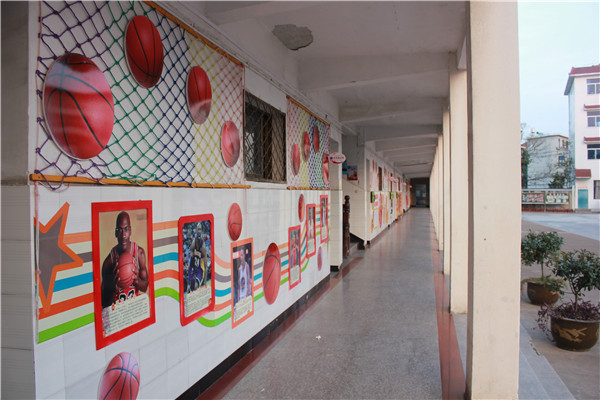 篮球文化墙此处无声胜有声