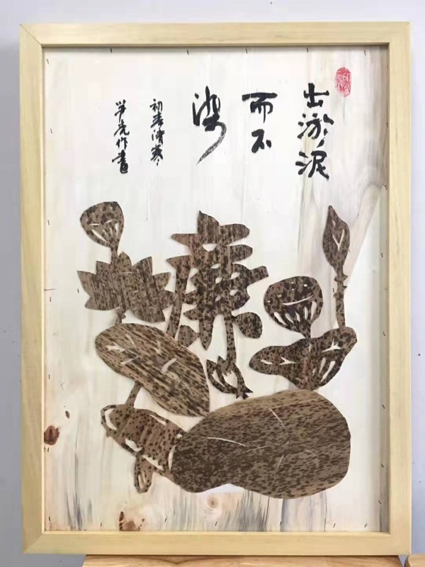 本学期学校将通过笋壳贴画的制作,竹工艺品的制作,架设老师学生亲近竹