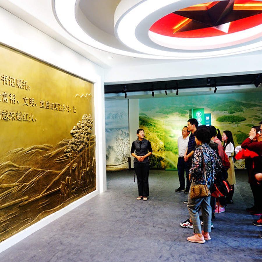 赓续红色文脉建设美丽乡村宁波三中第四支部党日活动走进横坎头村