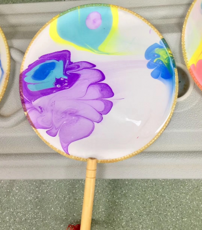 湿拓印扇子照片1